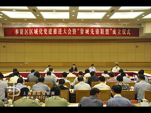 奉贤区召开区域化党建贤城先锋联盟成立仪式